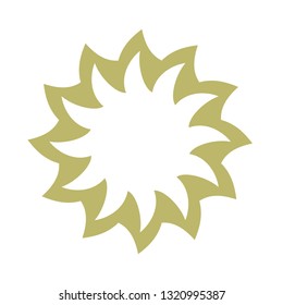 Flower and cup logo with unique character