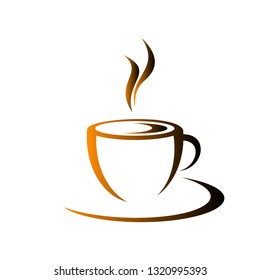 Flower and cup logo with unique character