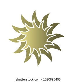 Flower and cup logo with unique character