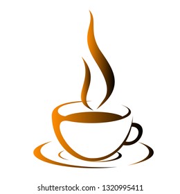 Flower and cup logo with unique character