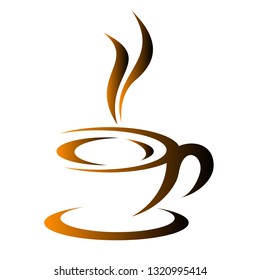 Flower and cup logo with unique character