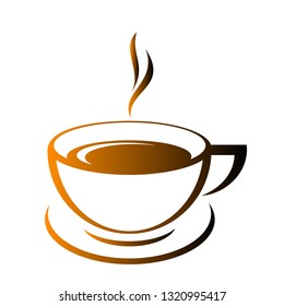 Flower and cup logo with unique character