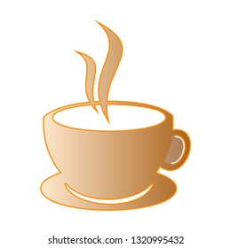 Flower and cup logo with unique character