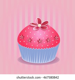 Flower cupcake