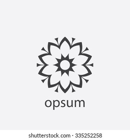 flower cut identity template icon design element