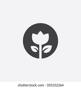 flower cut identity template icon design element