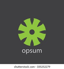 flower cut identity template icon design element