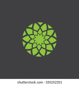 flower cut identity template icon design element