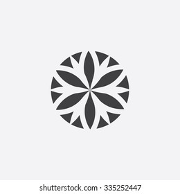 flower cut identity template icon design element