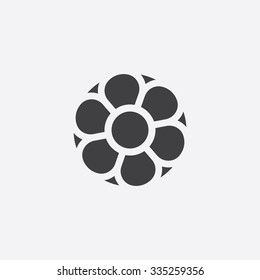 flower cut identity template icon design element