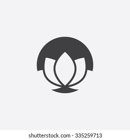 flower cut identity template icon design element