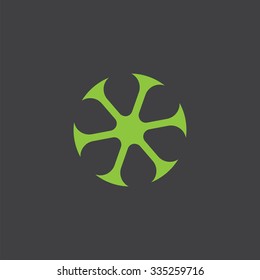 flower cut identity template icon design element