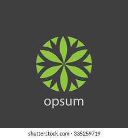 flower cut identity template icon design element