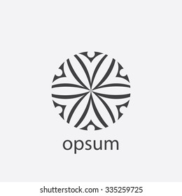 flower cut identity template icon design element