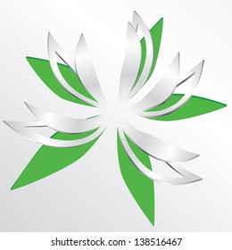 Flower cut out of paper.