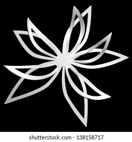 Flower cut out of paper. Vector illustration.
