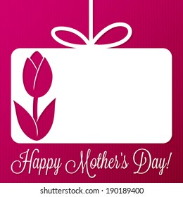 Flower cut out tag card in vector format.