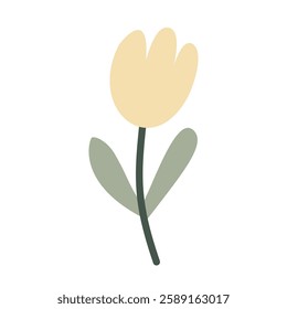 Flower. Cute illustration, vector, color, simple. Cartoon, flat. Isolated on white background
