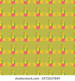 Blume niedliche Muster nahtlos Kostenlose Vektorgrafik