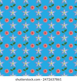 flower cute pattern seamles Free Vector