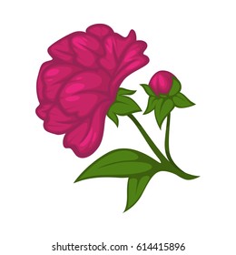 Flower dahlia blossom bud or bloom vector flat isolated icon
