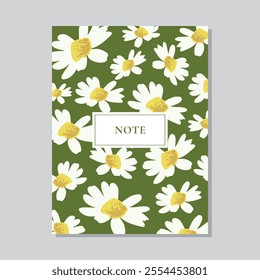 Flower daisy cover templates , Botanical background, design vector decorative graphic design illustration for your design