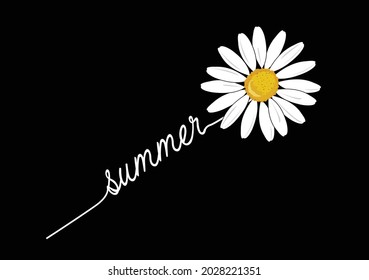 flower daisy hand drawn vector art design