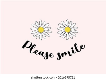 flower daisy vector design typography 