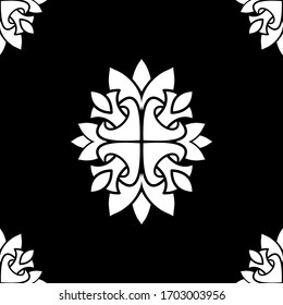 Flower damask ornate seamless pattern. Vector surface design for fabric, apparel textile, book, interior, wallpaper background