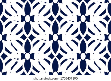 Flower damask ornate seamless pattern. Vector surface design for fabric, apparel textile, book, interior, wallpaper background