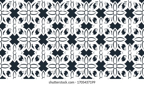 Mármol de flores ornamentado sin costuras. Diseño de superficie vectorial para tejidos, prendas de vestir, libros, interiores, fondo de papel pintado