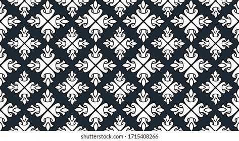 Mármol de flores ornamentado sin costuras. Diseño de superficie vectorial para tejidos, prendas de vestir, libros, interiores, papel pintado