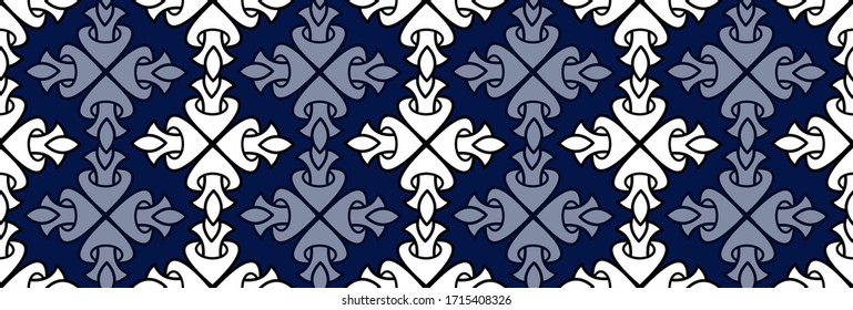 Mármol de flores ornamentado sin costuras. Diseño de superficie vectorial para tejidos, prendas de vestir, libros, interiores, papel pintado