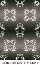 Flower damask ornate seamless pattern. Vector surface design for fabric, apparel textile, book, interior, wallpaper