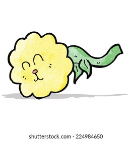 personaje de la caricatura de flor dandelion
