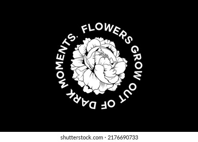 flower in the dark typography aesthetic Streetwear Graphic Design ideas customize templates