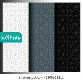 flower dashed hatch line seamless pattern