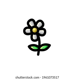 Flower Mother’s Day Outline Icon Logo Vector Illustration
