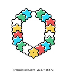 flower decoration color icon vector. flower decoration sign. isolated symbol illustration