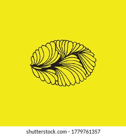 Flower decoration design icon vector image
