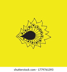 Flower decoration design icon vector image
