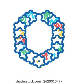 flower decoration doodle icon sketch vector. flower decoration sign. isolated symbol illustration