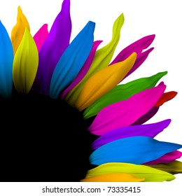 Flower decoration element, vector poster design