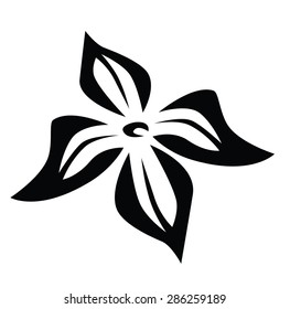 flower decoration elements - tattoo art tribal vector designs - vector isolated symbol flower 