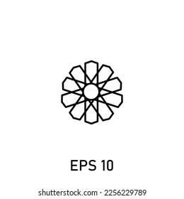 flower decoration eps 10 editable stroke