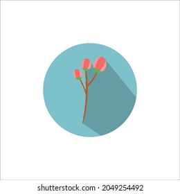 flower decoration flat icon illustration