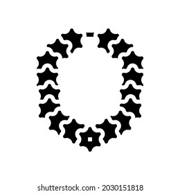 flower decoration glyph icon vector. flower decoration sign. isolated contour symbol black illustration