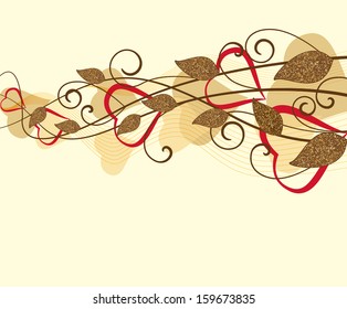 Flower decoration of the heart