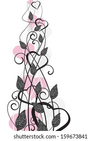 Flower decoration of the heart