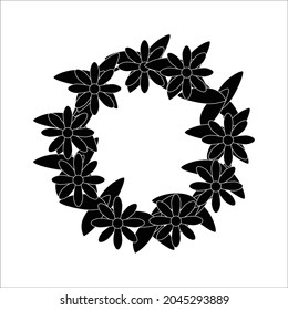 flower decoration icon solid illustration